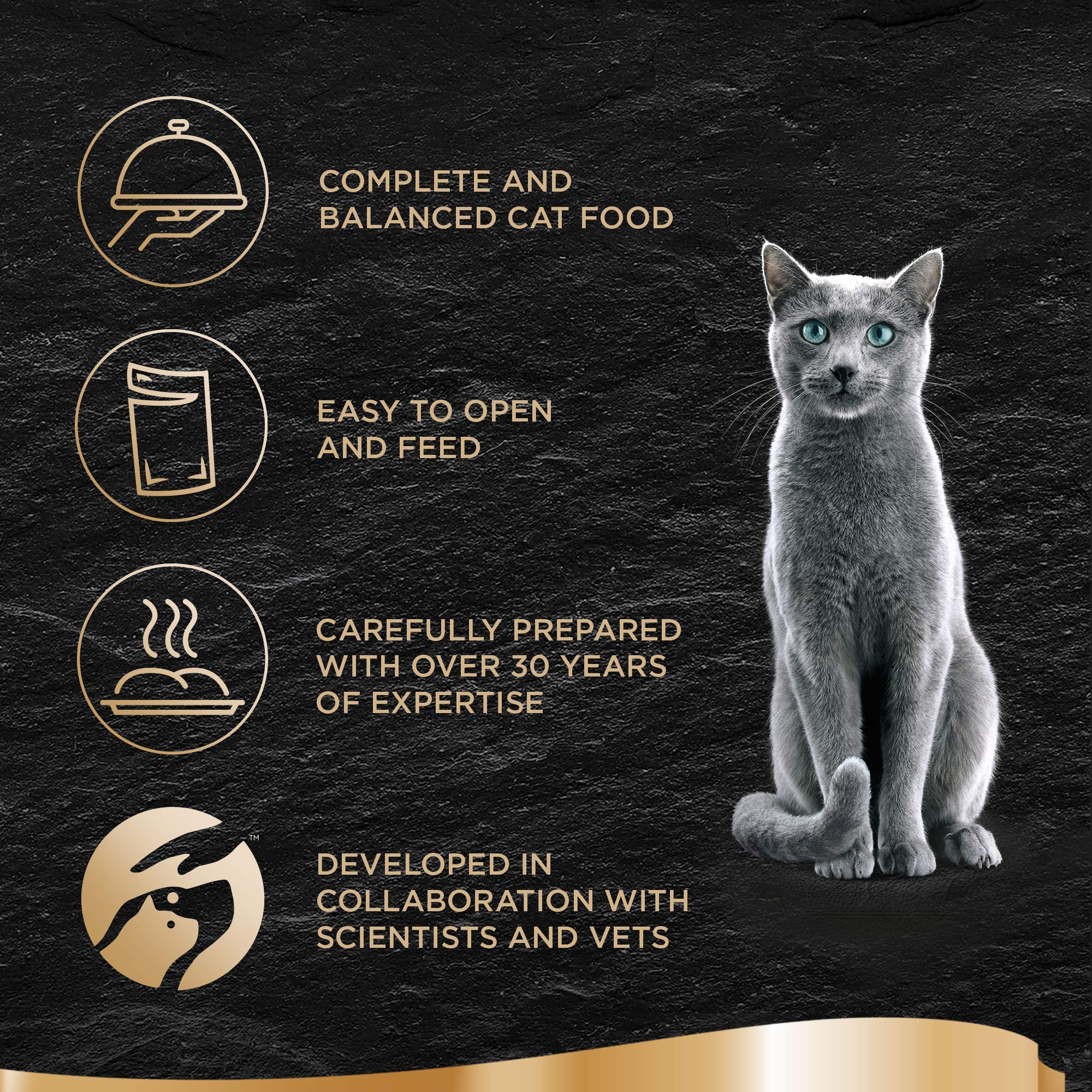 Sheba Craft Collection – Poultry Selection in Gravy – Wet Cat Food Pouches for Adult Cats – 48 x 85 g Pack