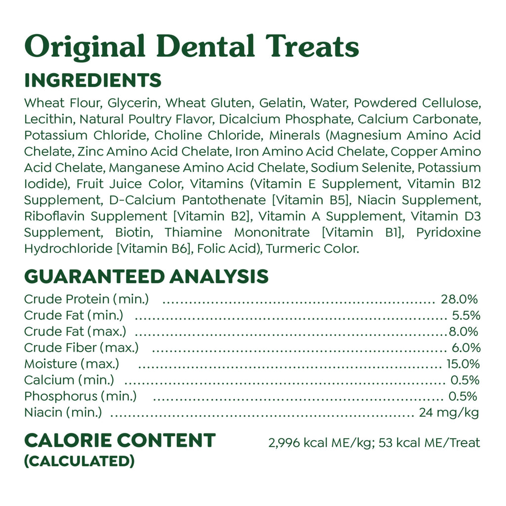 GREENIES Original Dental Teenie Treats for Dogs 5-15 Pounds 11 Count