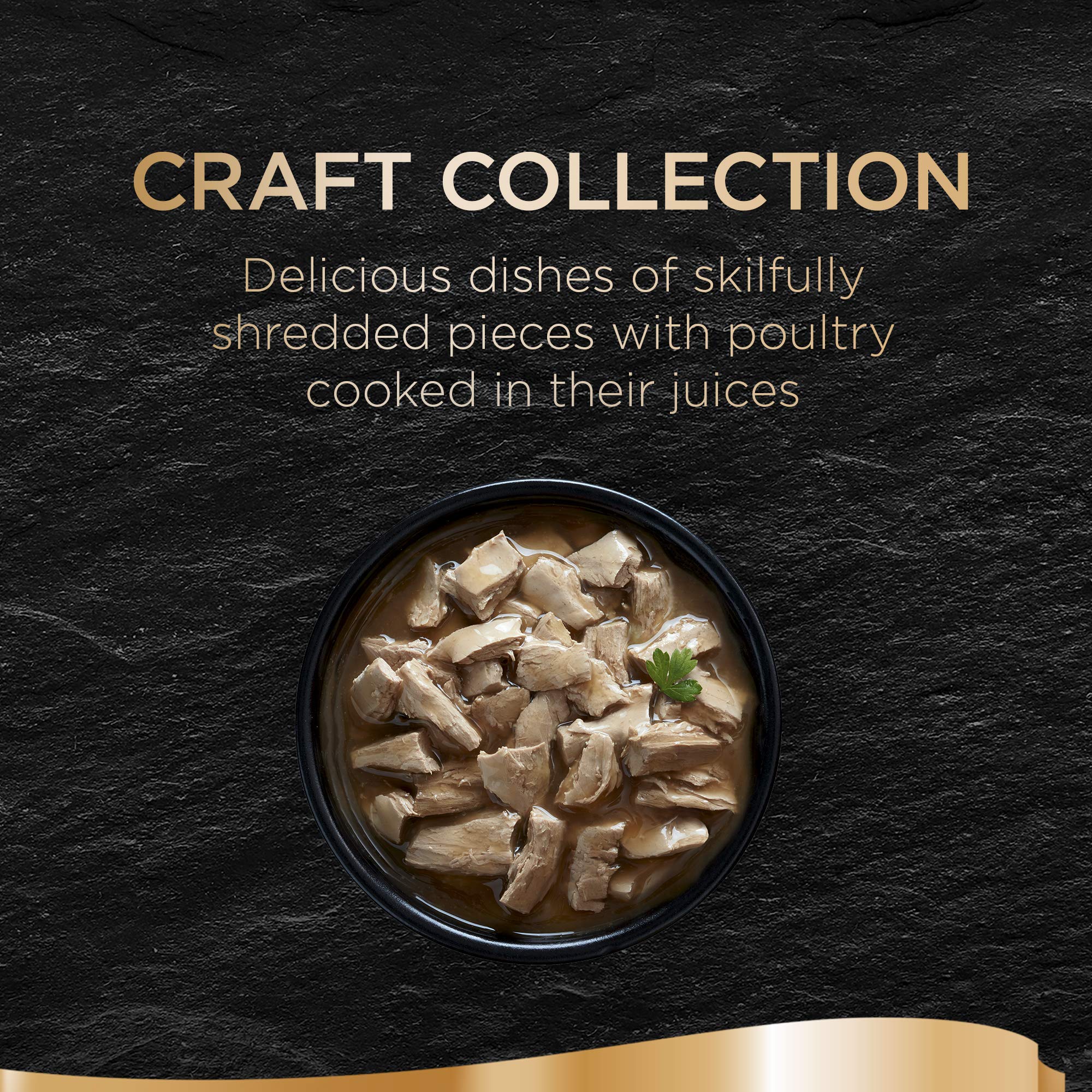 Sheba Craft Collection – Poultry Selection in Gravy – Wet Cat Food Pouches for Adult Cats – 48 x 85 g Pack