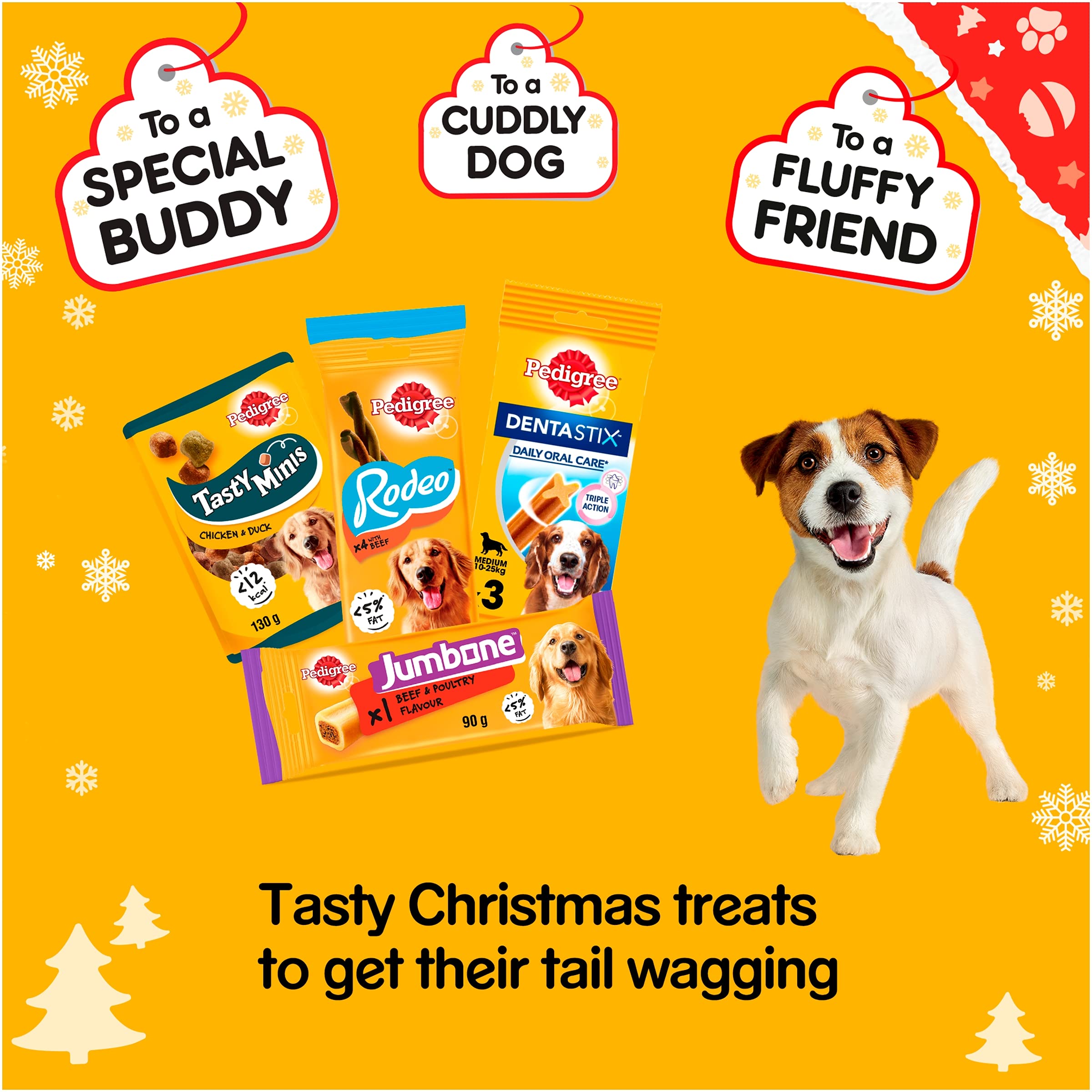 PEDIGREE Christmas Stocking Gift Adult Dog Treats Mixed 367g (3 X Stockings)