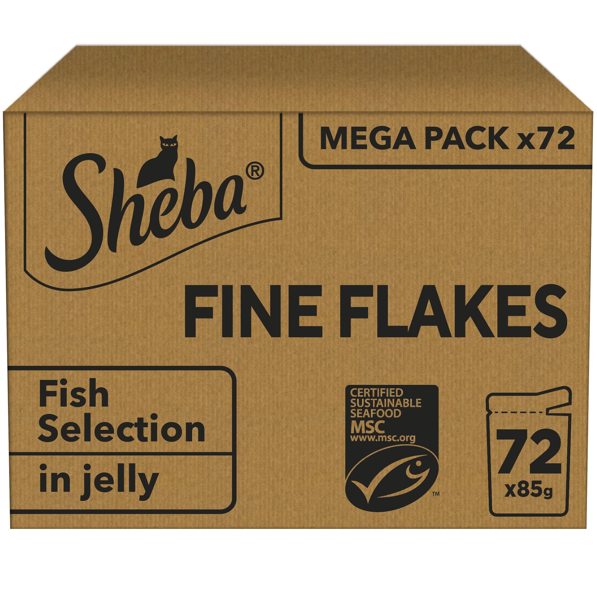 Sheba Fine Flakes Poultry Collection in Jelly 72 Pouches