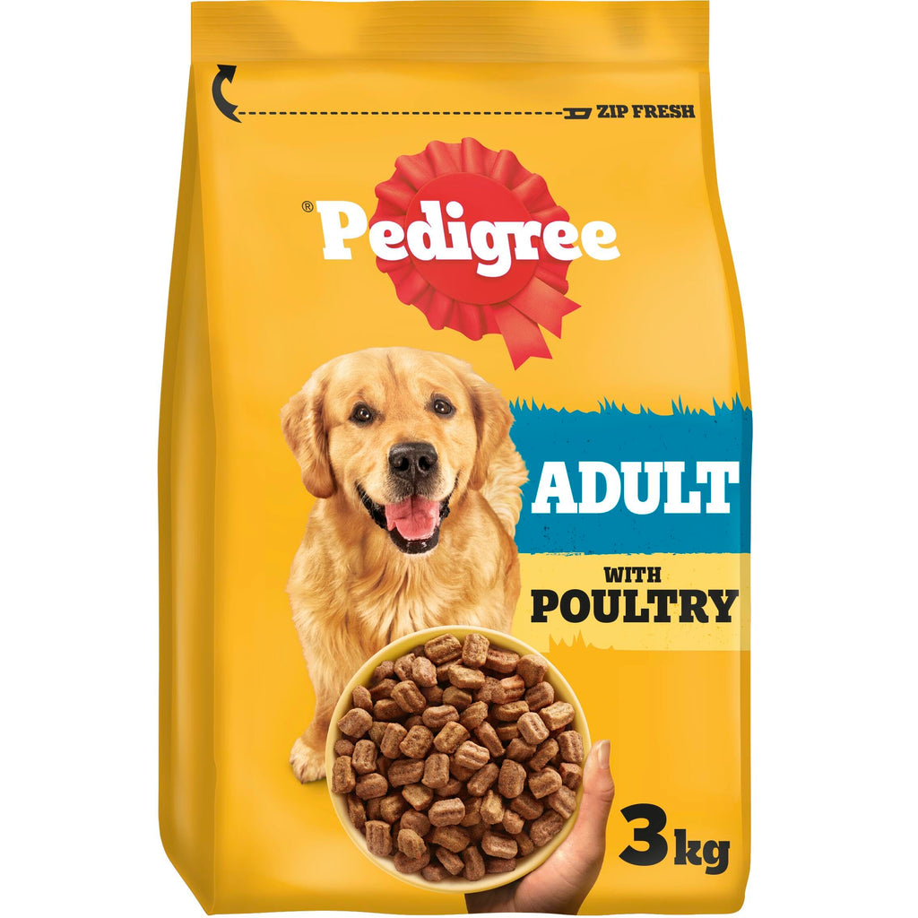 Pedigree Complete Dog Dry Food for Dogs with Poultry and Vegetable 3 x 3 kg