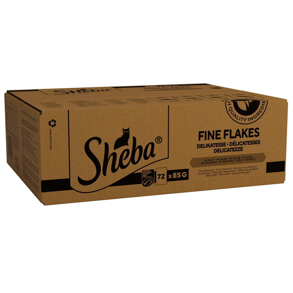 Sheba Fine Flakes Poultry Collection in Jelly 72 Pouches