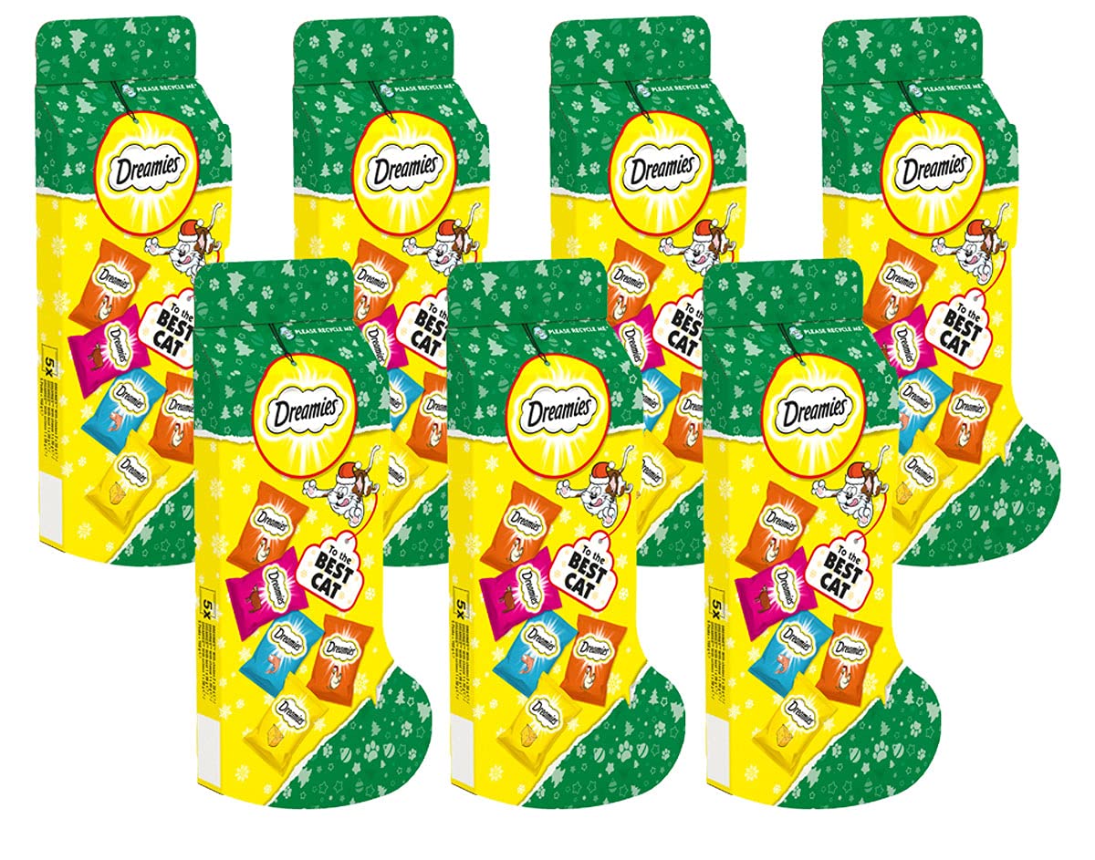 Dreamies Variety Stocking Adult Cat Treats 5 x 30g bags (7 X Stockings)