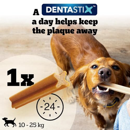 Pedigree DentaStix - Daily Dental chews for medium Dogs (10-25 kg), 28 Pedigree Dentastix sticks (Pack of 4)