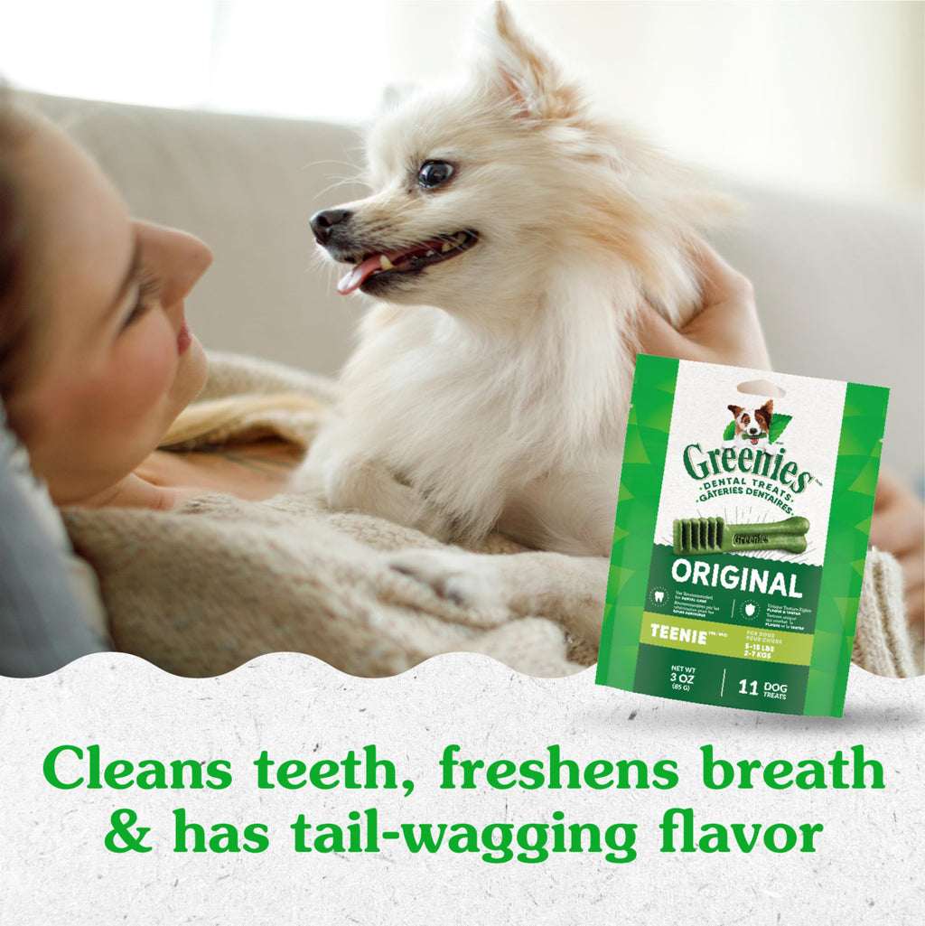 GREENIES Original Dental Teenie Treats for Dogs 5-15 Pounds 11 Count