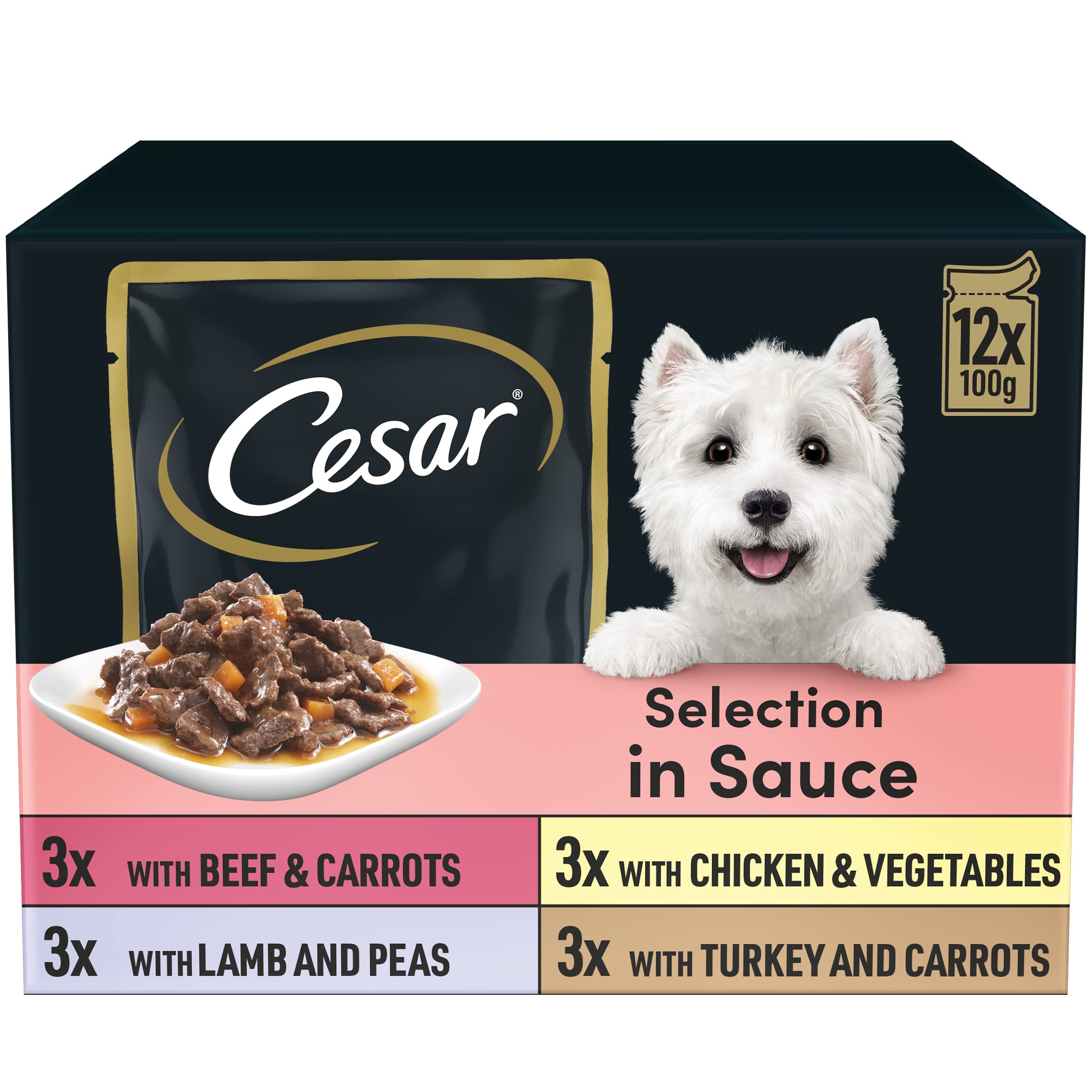 CESAR Deliciously Fresh Dog Pouches Favourites in Sauce