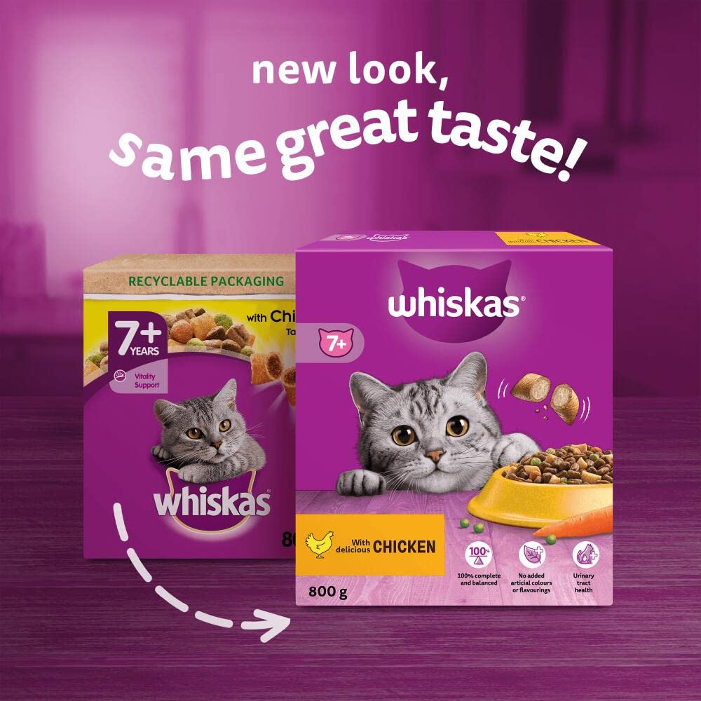 Whiskas 7+ Senior Chicken 4 x 1.9 kg Bags