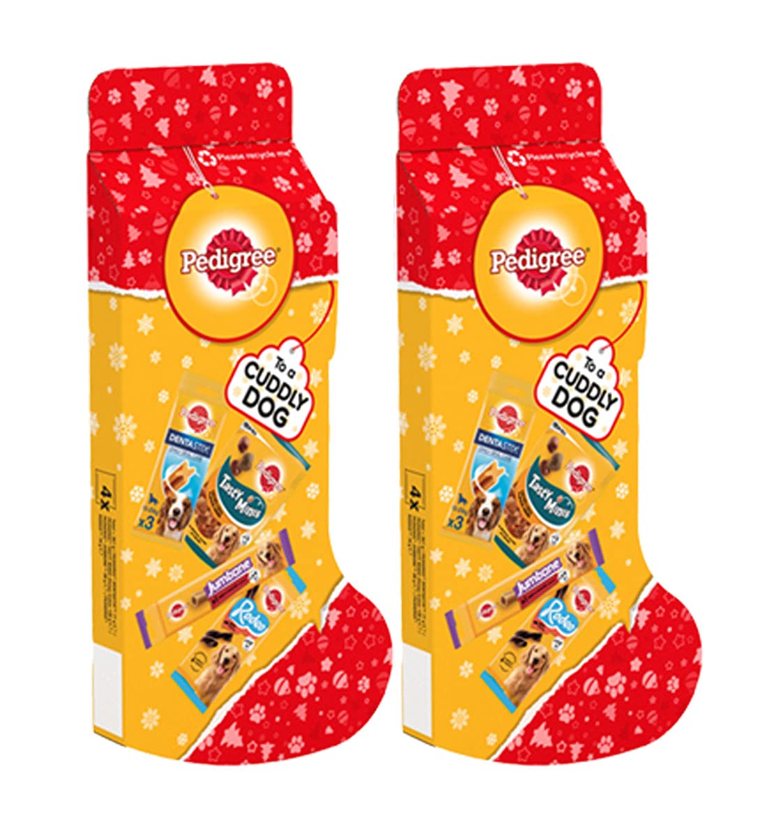Pet Connection Pedigree Dog Christmas Stocking with Treats and Toy