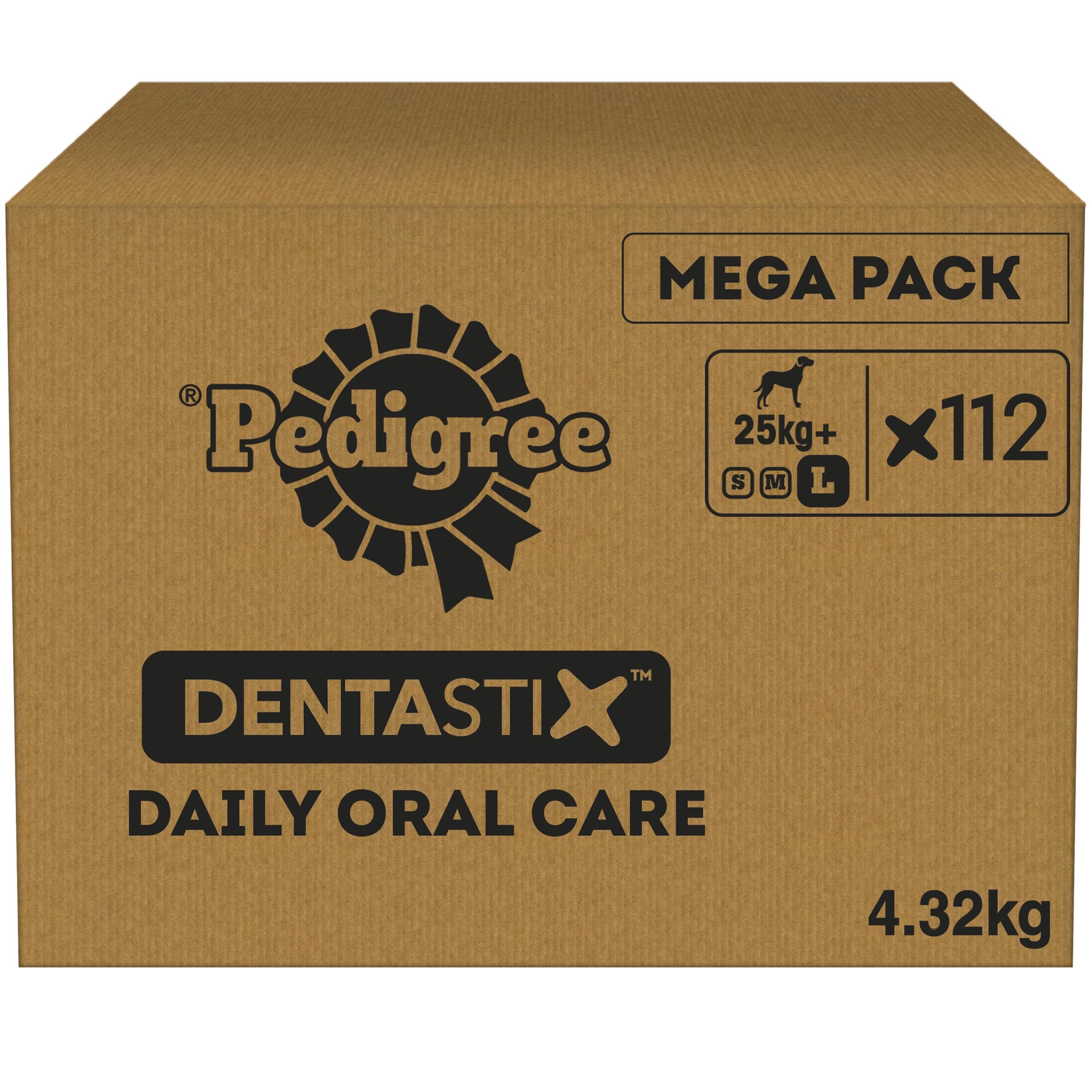 Pedigree Dentastix - Daily Dental Care Chews - Dog Treats for Large Dogs - 112 Sticks (Pack of 4)