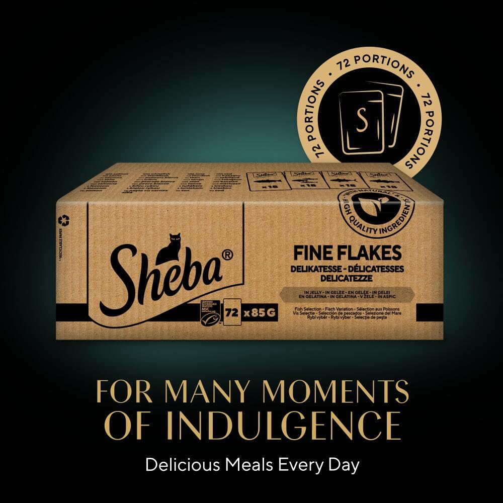Sheba Fine Flakes Poultry Collection in Jelly 72 Pouches